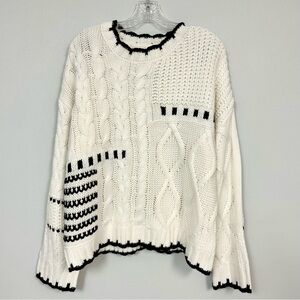 THREAD & SUPPLY 🐩 Chunky Cable Knit Sweater - Size XL
